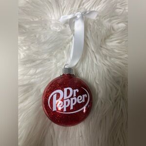 New Dr Pepper glitter Christmas ornament